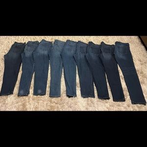 Lot of like new size 14 Banana Republic Blue Jeans (9 pairs)